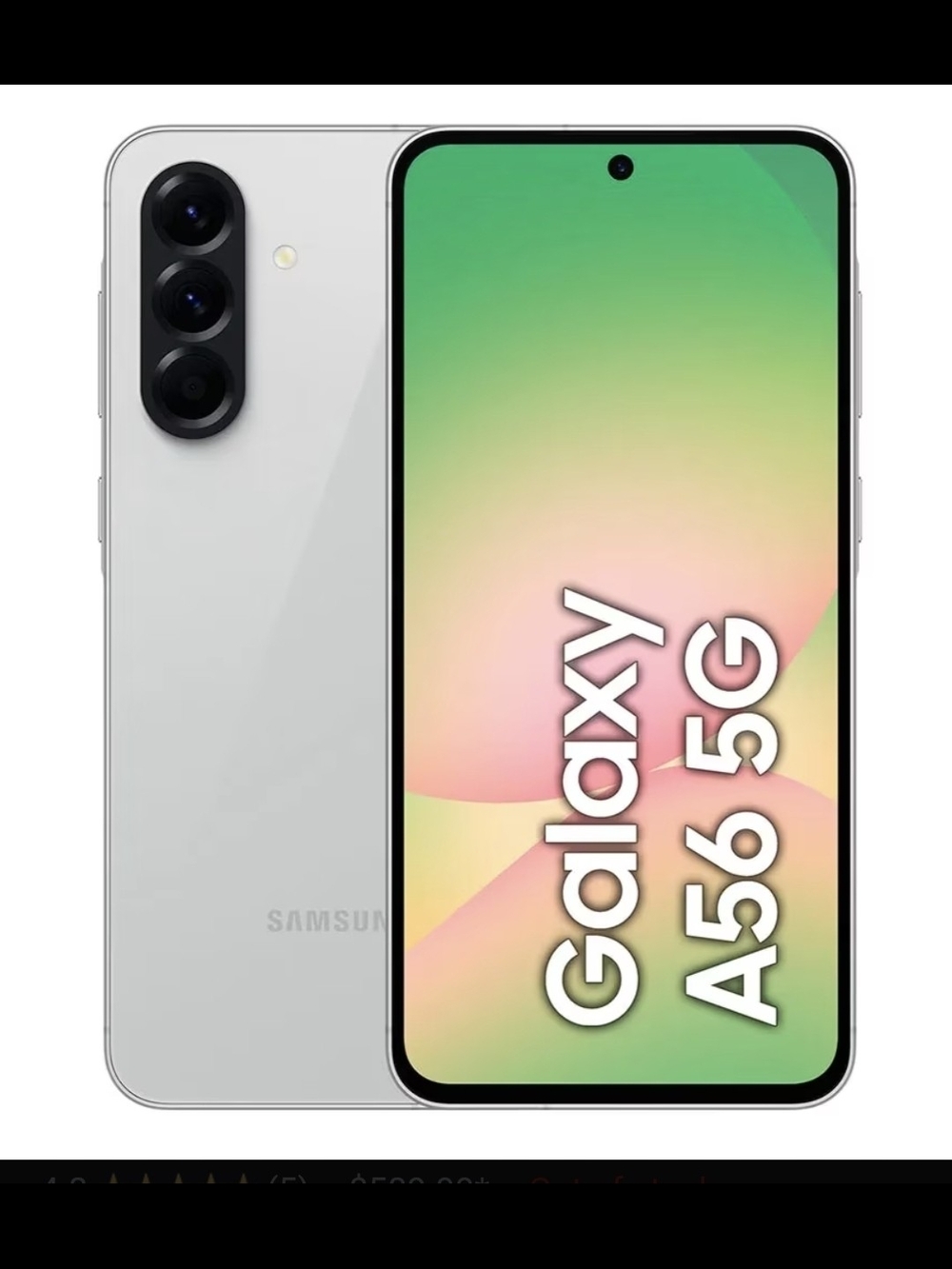 Samsung Galaxy A56 5G Smartphone - White/Silver Finish